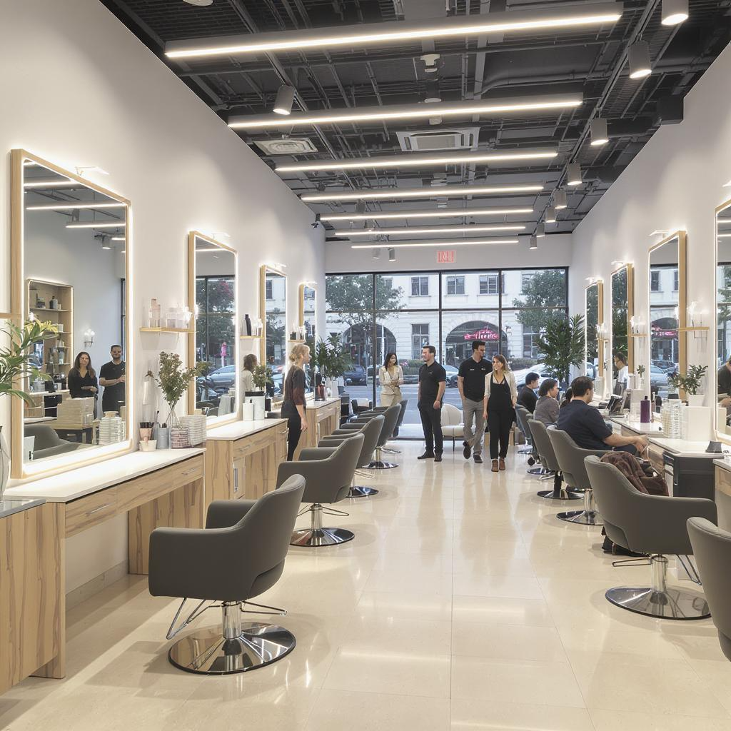 Modern beauty parlour interior
