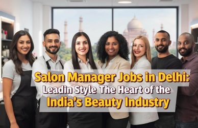 Salon manager overseeing staff and coordinating services in a luxury Delhi salon — ideal for showcasing management roles in beauty parlours.